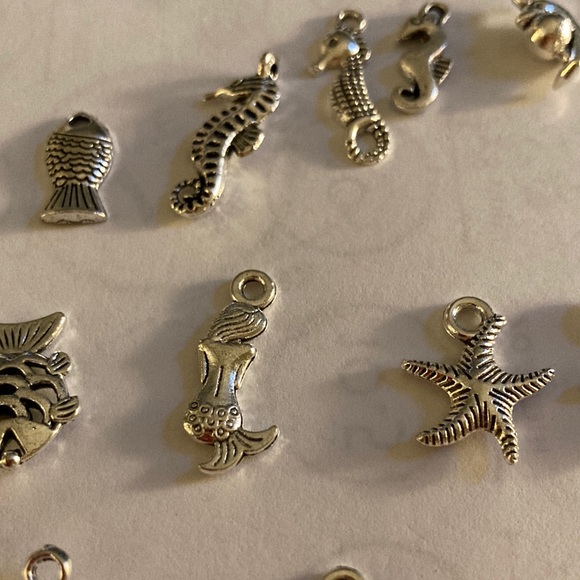 Lot of 13 charms/pendants Under the sea theme for jewelry - Picture 5 of 5